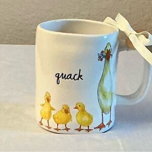 Rae Dunn “Quack” Yellow Duck Family Ceramic Mug